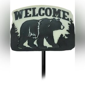 24” High “Welcome” Bear Garden Stake New
